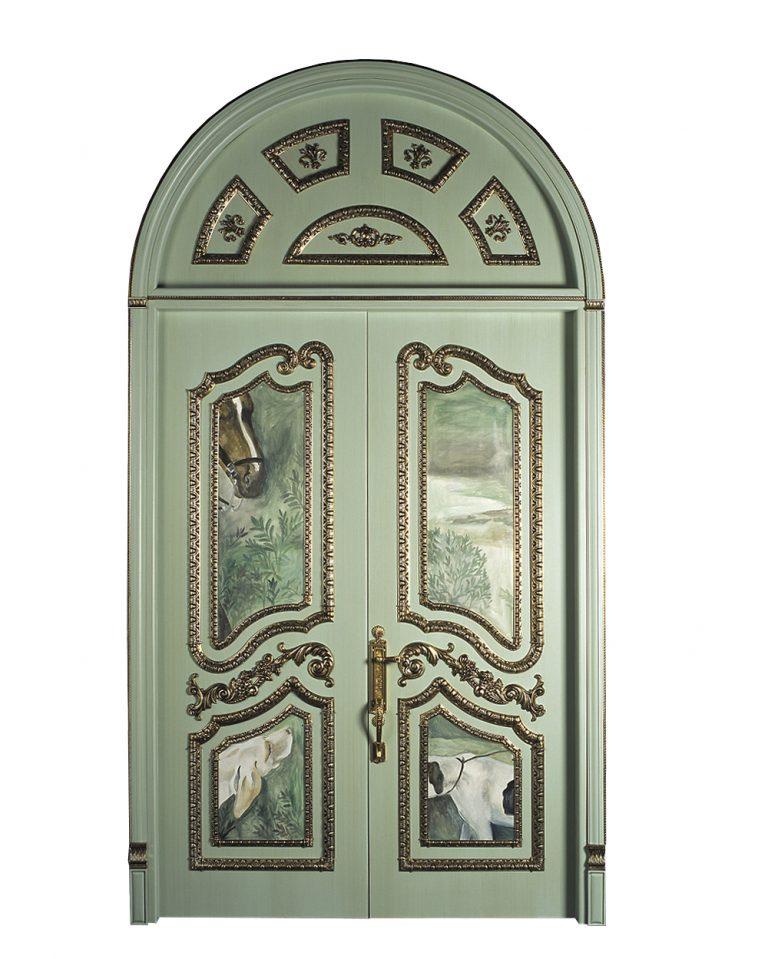 green classic door